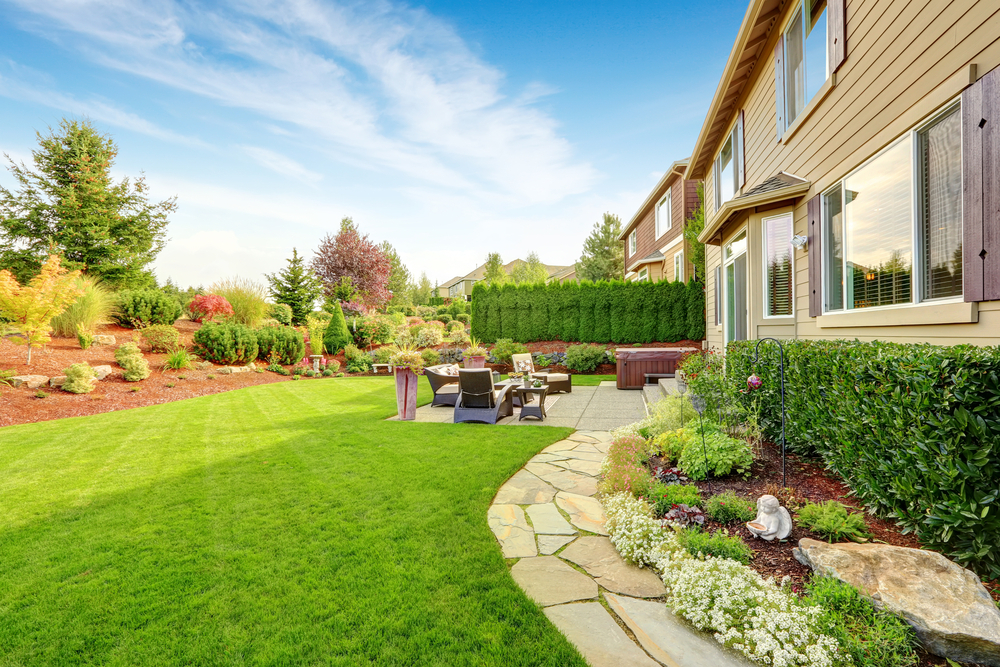 lovely landscaped yard