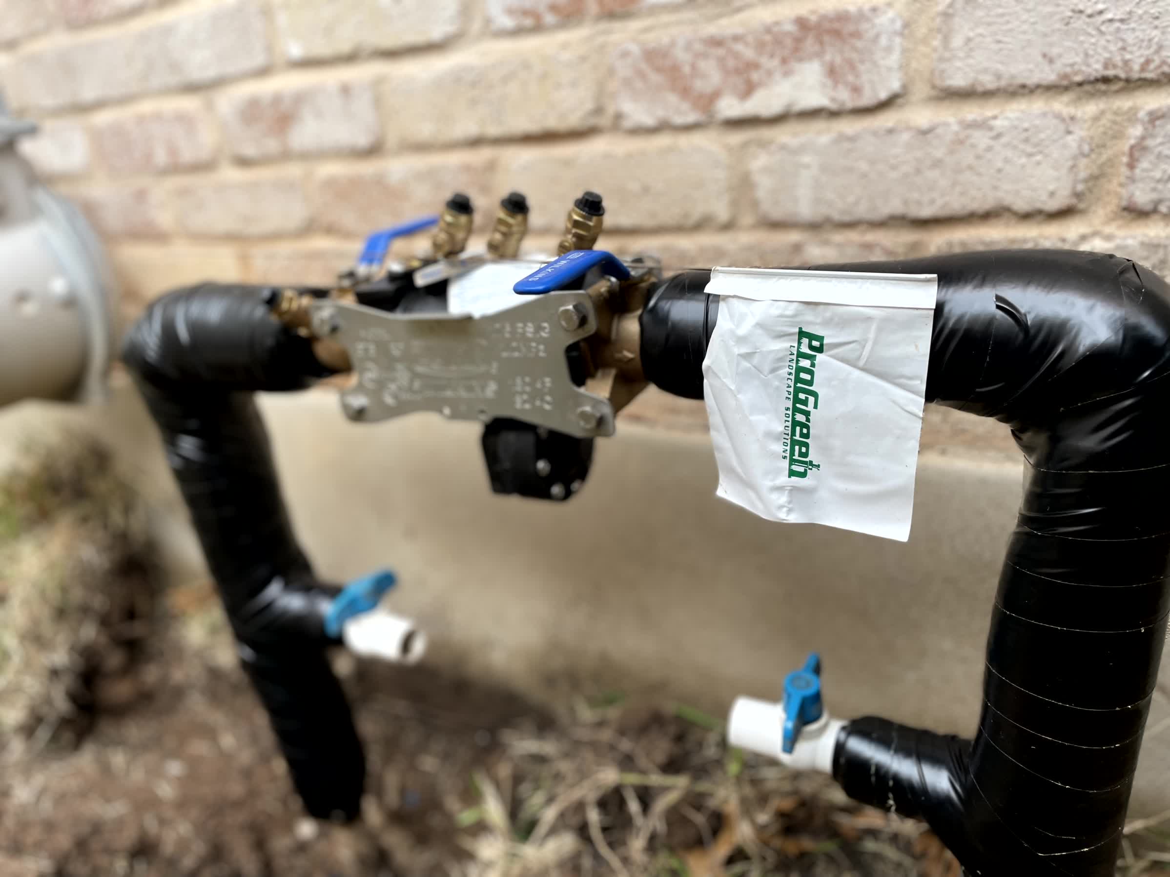A secure and professionally installed irrigation system.