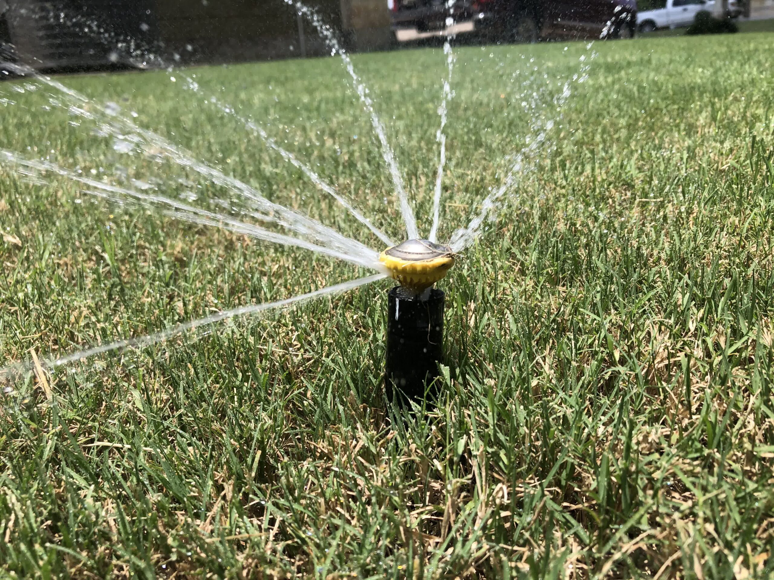 A properly functioning sprinkler head/irrigation system.

