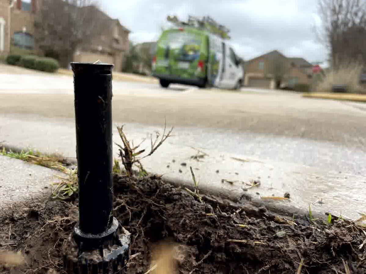 A sprinkler system undergoing a routine inspection.