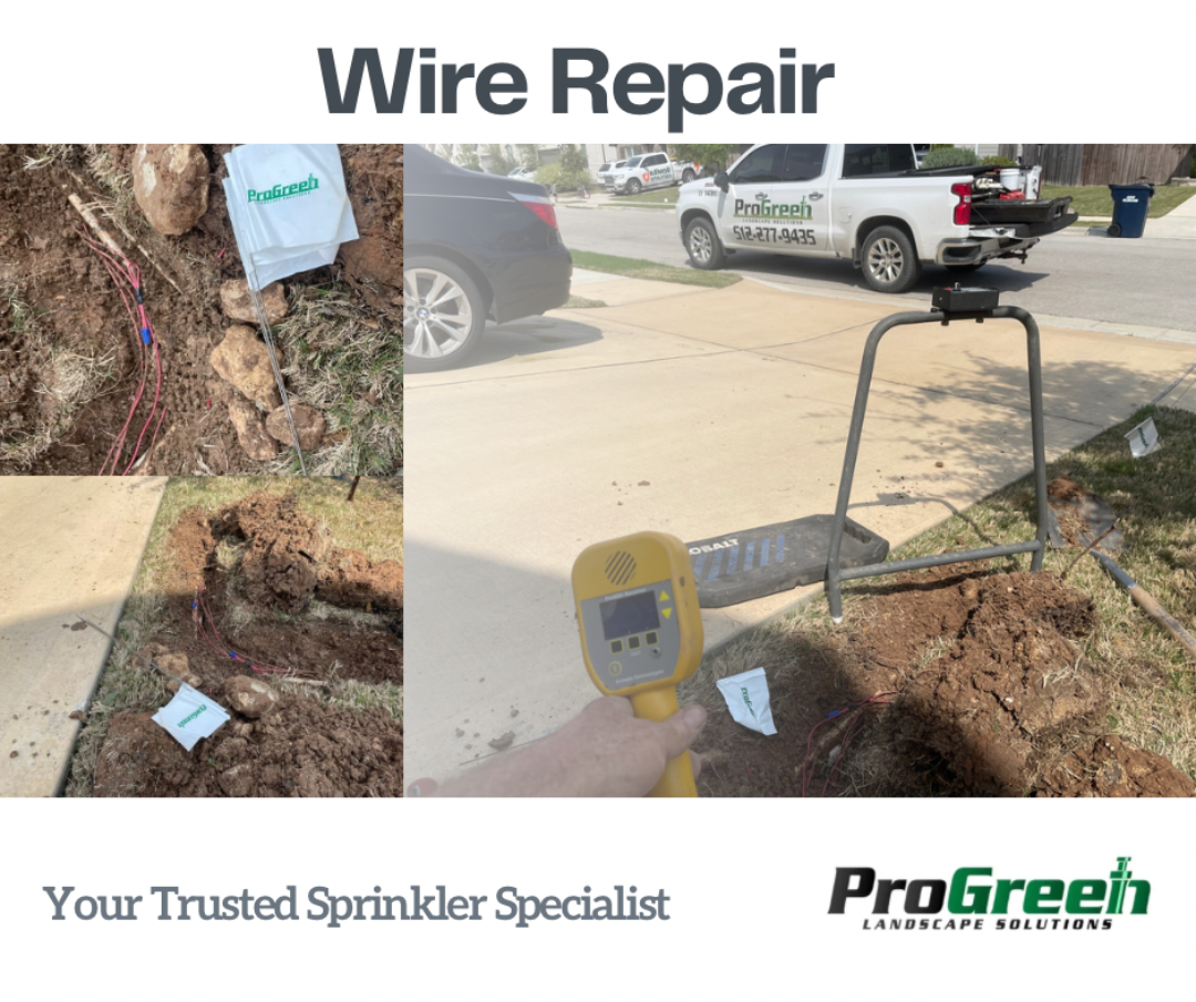 Trusted sprinkler repair here at ProGreen Landscape Solutions.