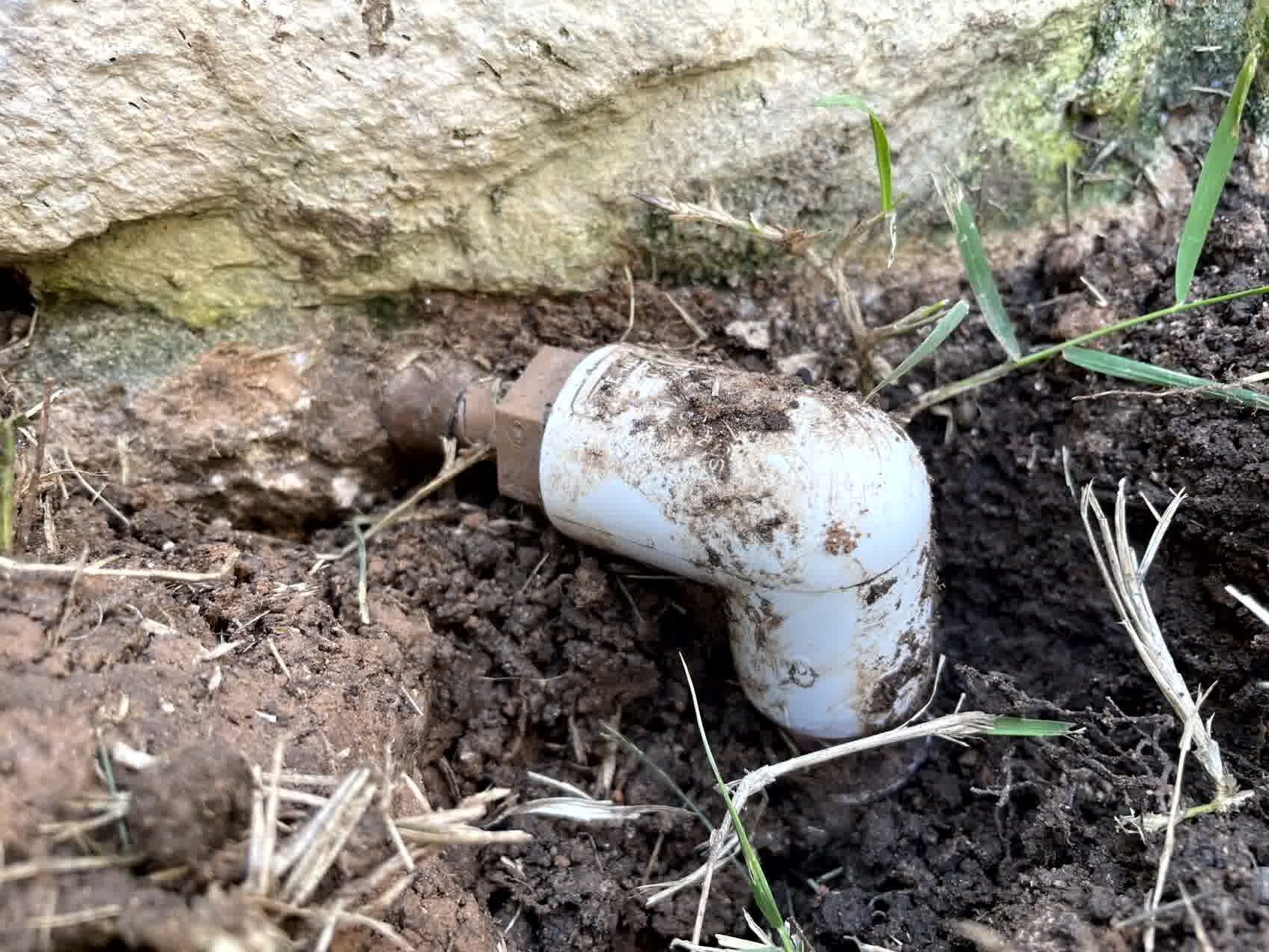 A pipe revealing where the leak is.